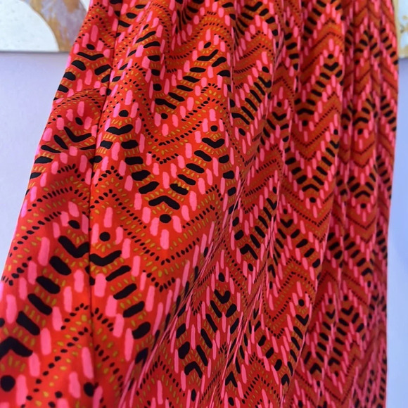 Jack B.B. Dakota Size Large Red Chevron Print Tank Dress - Picture 7 of 9